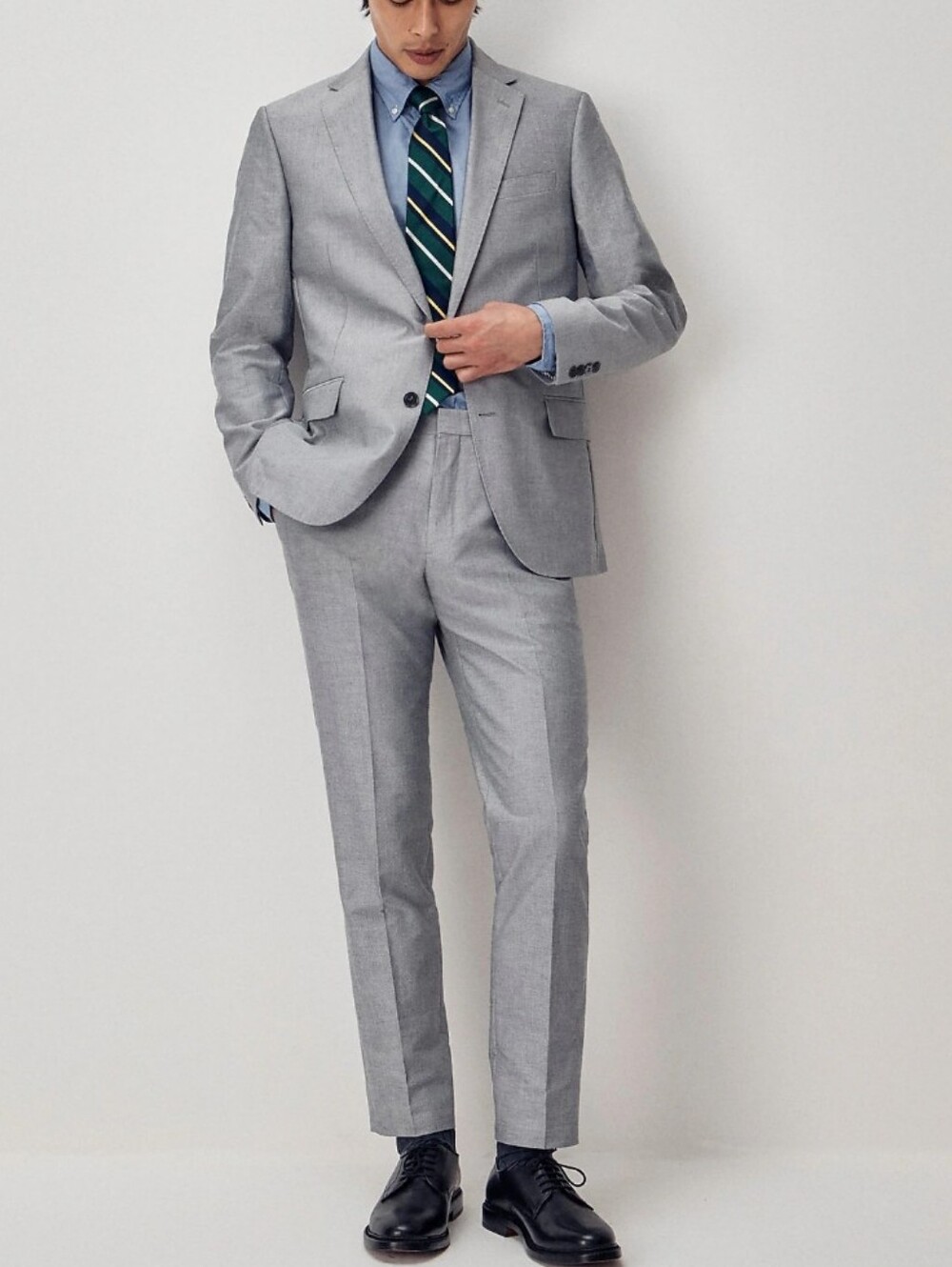 J Crew Ludlow Slim-fit suit pant in Italian wool 43966 Size 32x34 Geiser Grey
